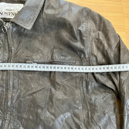 Veste en cuir Kostner marron – Taille L