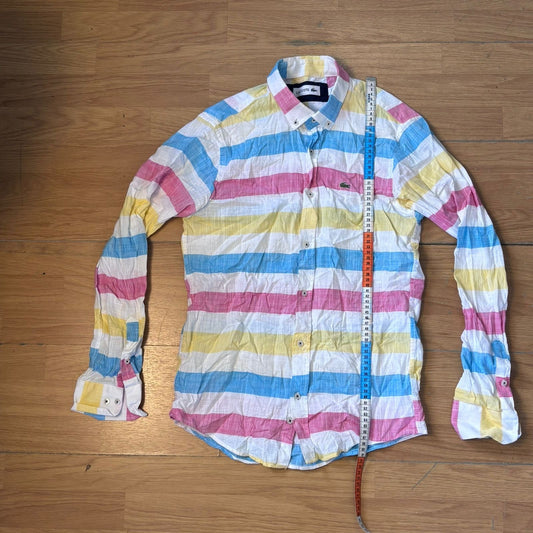 Chemise Lacoste multicolore à bandes – Taille M – Excellent état