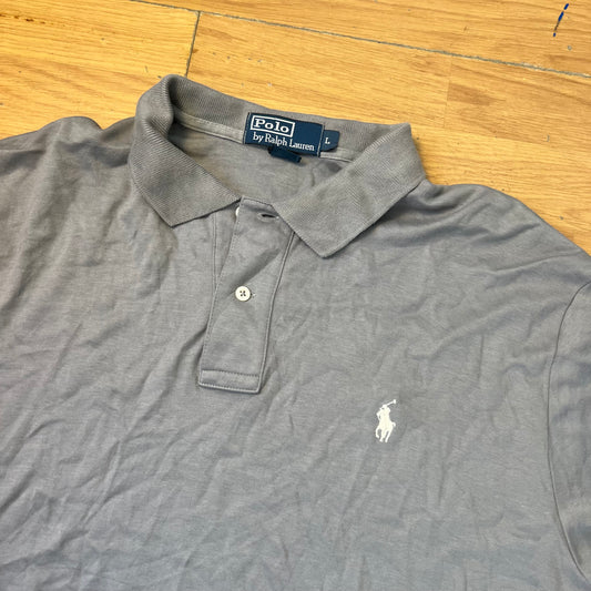 Polo gris-brun - Ralph Lauren - Taille L
