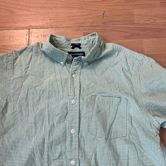 Chemise à manches courtes verte à carreaux - Abercrombie & Fitch - Taille XL