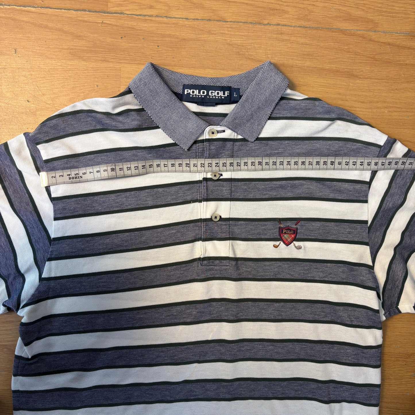 Polo bleu et blanc - Ralph Lauren taille L