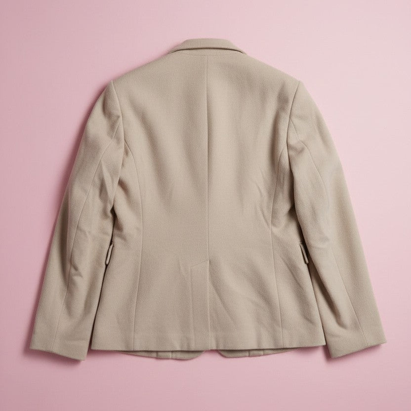 Veste crème double boutonnage structurée – by Zainab