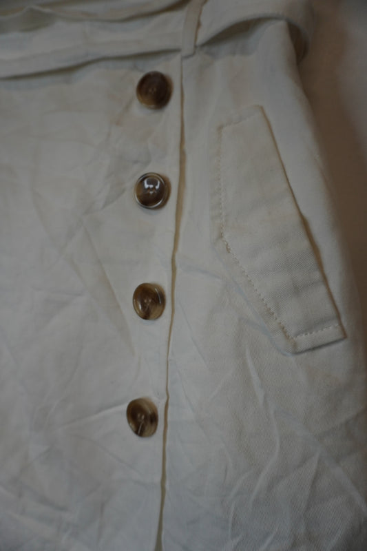 Jupe blanche à ceinture incluse – by Zainab