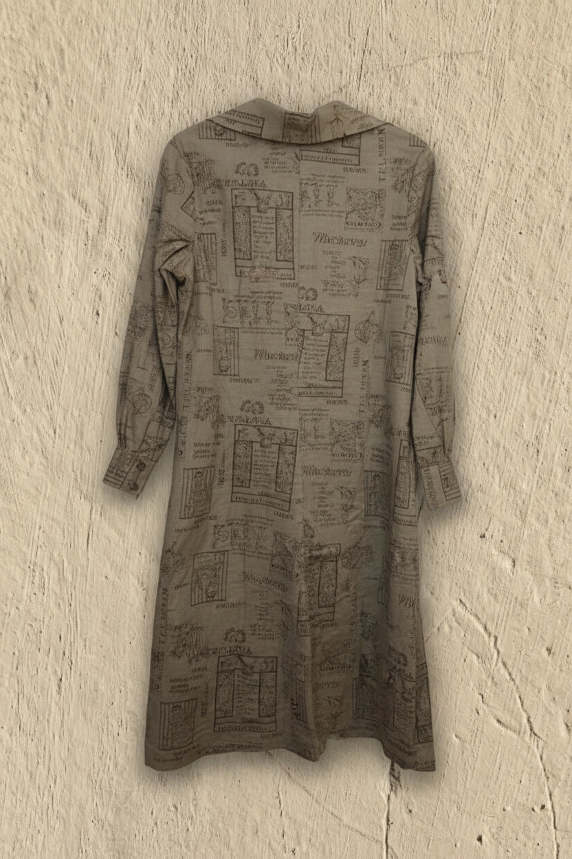 Robe-Chemise Longue Imprimée - by KER - Taille : M