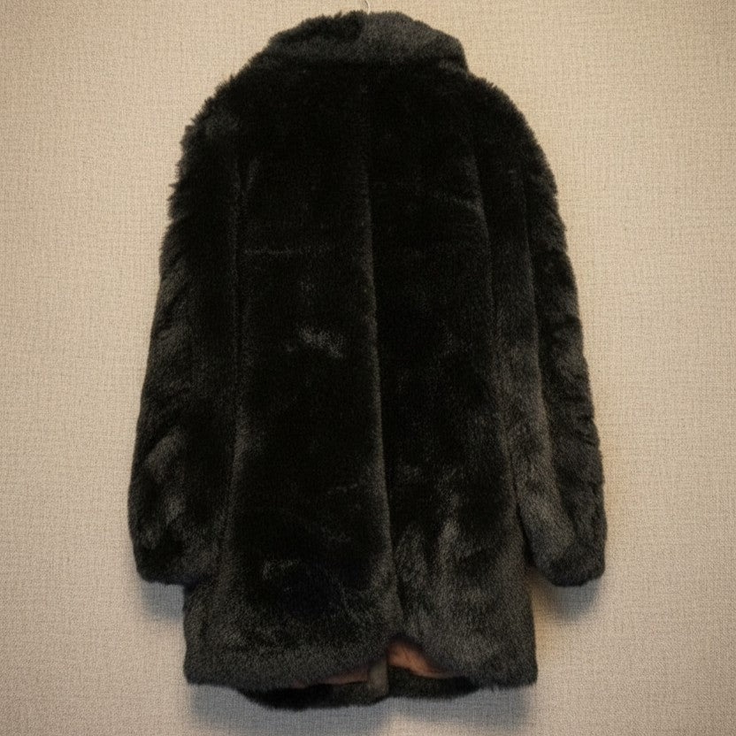 Veste en fausse fourrure noire chic – By FABSO