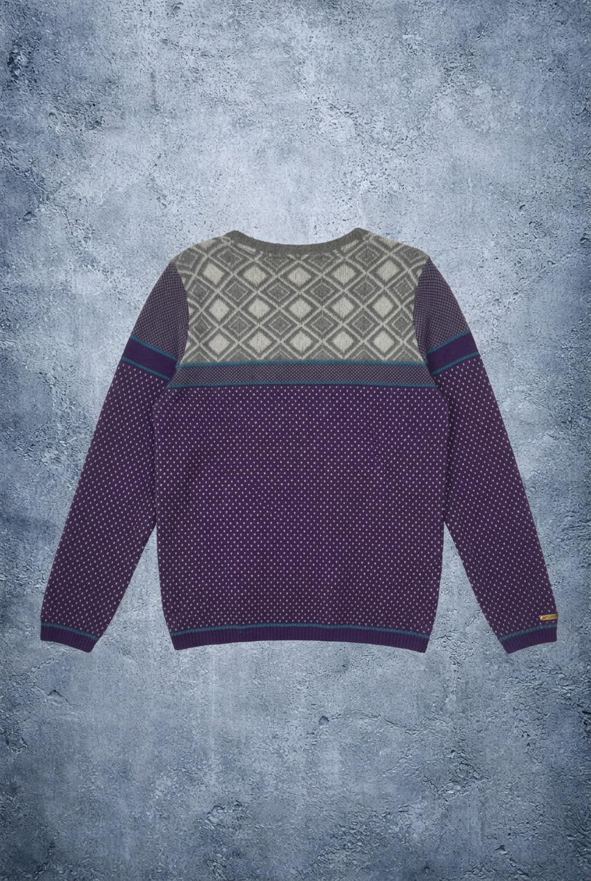 Pull violet et gris Tommy Hilfiger – Taille – M