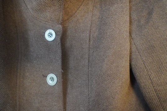 Veste en laine marron foncé – BY ZAINAB