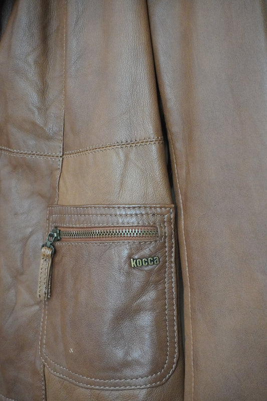 Brown Statement Leather Jacket – by BEATRICE