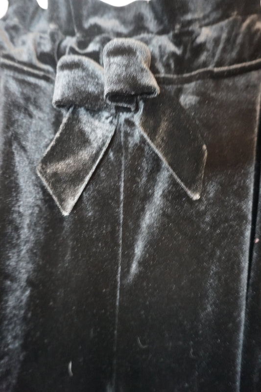 Pantalon noir en velours coupe large – BY KER