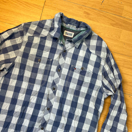 Chemise tartan bleue - Tommy Hilfiger - Taille XL