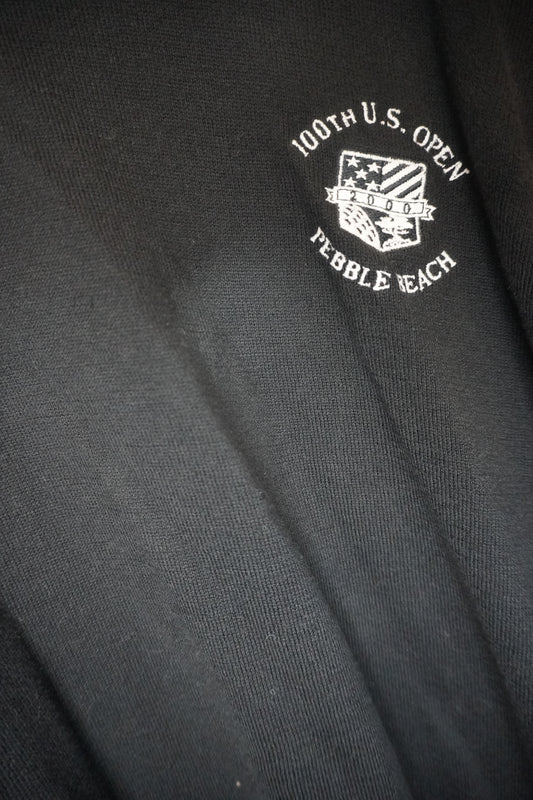 Pull col roulé noir logo blanc – BY PRMEC