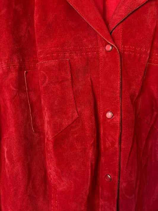 Surchemise en cuir rouge – By Jonathan - Taille 52