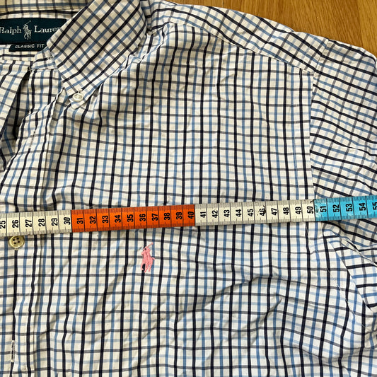 Chemise Ralph Lauren blanche à carreaux
