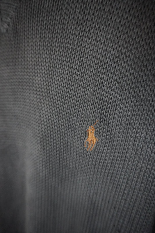 Pull bleu marine logo marron – BY PRMEC