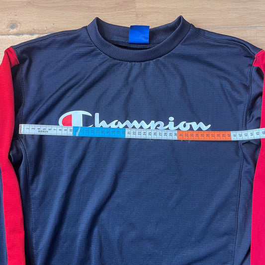 Sweat crewneck noir et rouge - Champion - Taille M