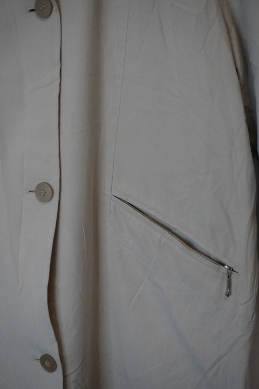 Trench blanc mi-cuisse – by Zainab