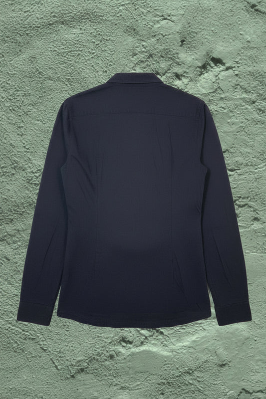 Chemise Bleu Marine Fitted – by YANNIS KINGSTON