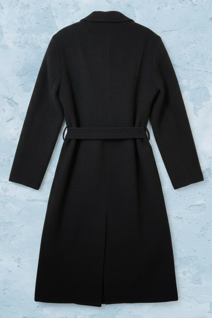 Manteau Long noir chiné - by MIA - Taille : XS / S (estimée)