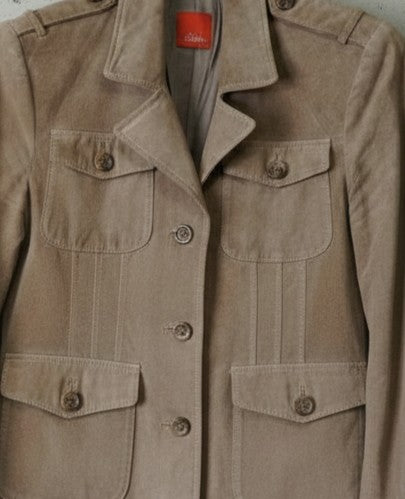 Veste en cuir marron clair – taille M