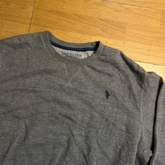 Sweat gris US Polo Assn sans capuche – Taille XL
