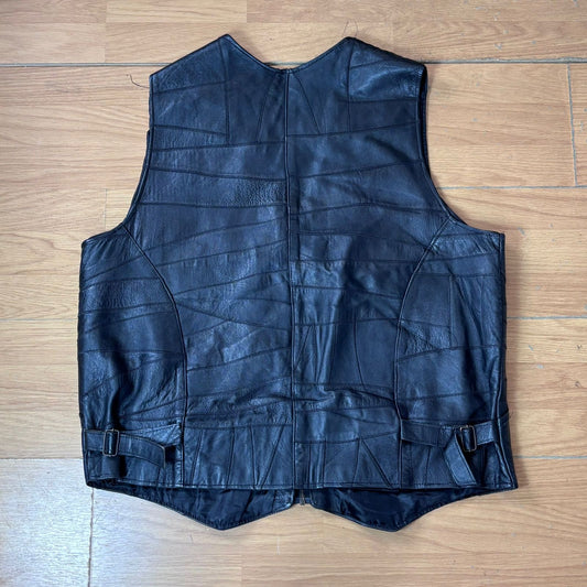 Gilet sans manches en cuir – Taille XL (Echtes Leder)