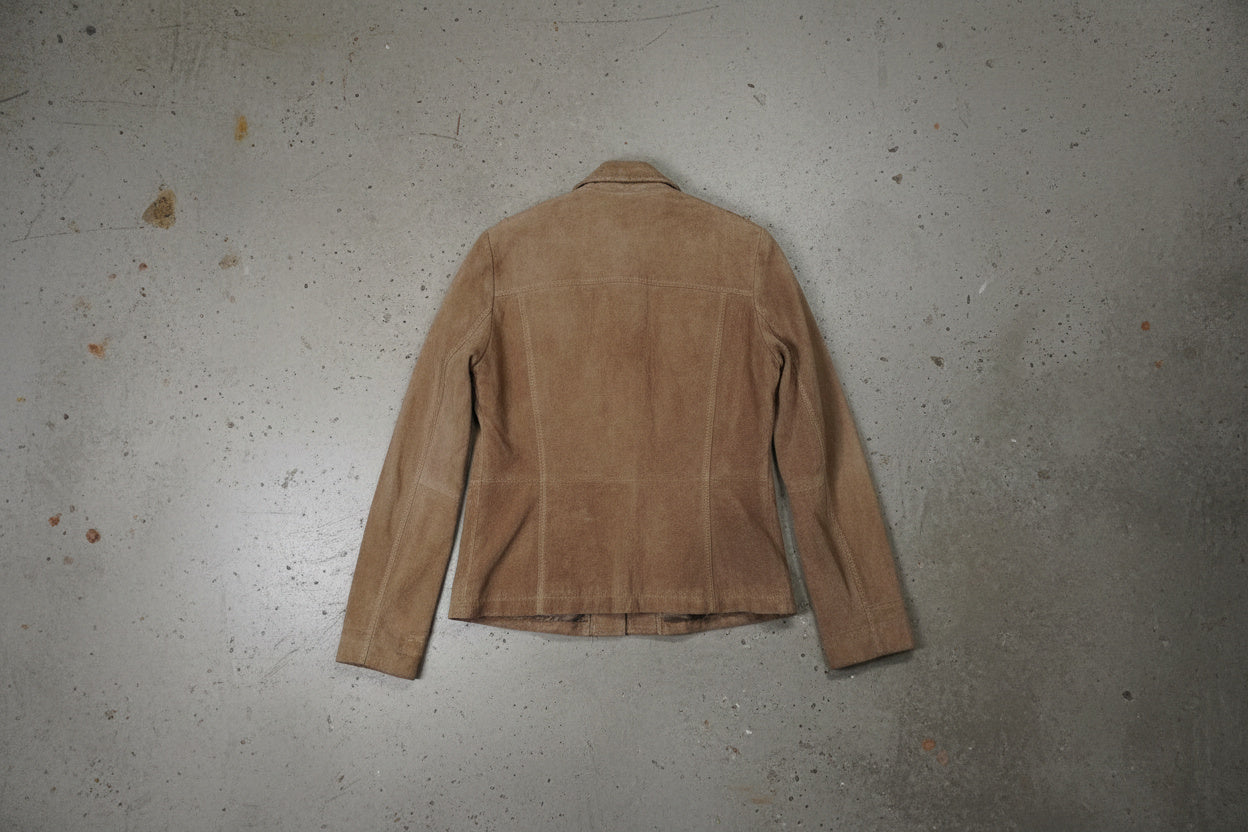 Veste en cuir marron clair – taille M