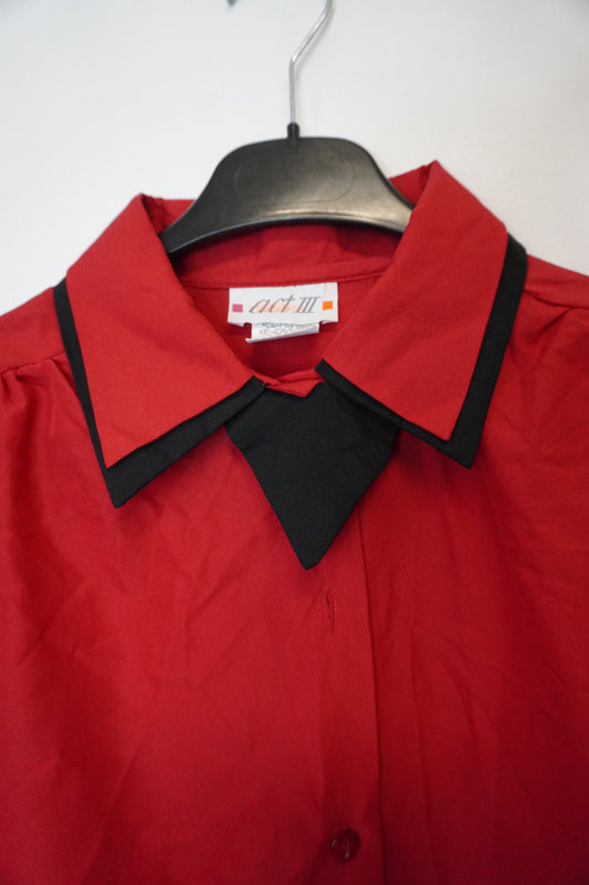 Chemise Rouge Double Col – by YANNIS KINGSTON