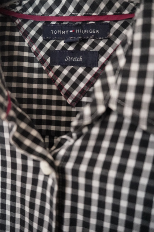 Chemise carreaux noir et blanc Tommy Hilfiger – Taille – S