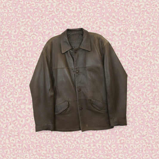 Veste en Cuir Vintage Werther International - by SARLOTTE - Taille : L/XL