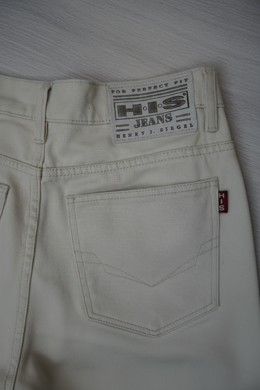 HIS Jean Écru - by SS.CARMEN - Taille : 34-32