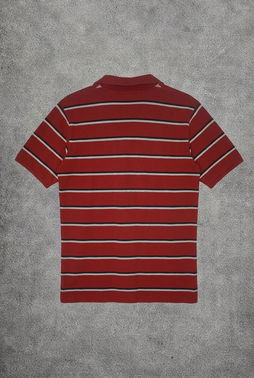 Polo rouge à rayures Ralph Lauren – Taille – L