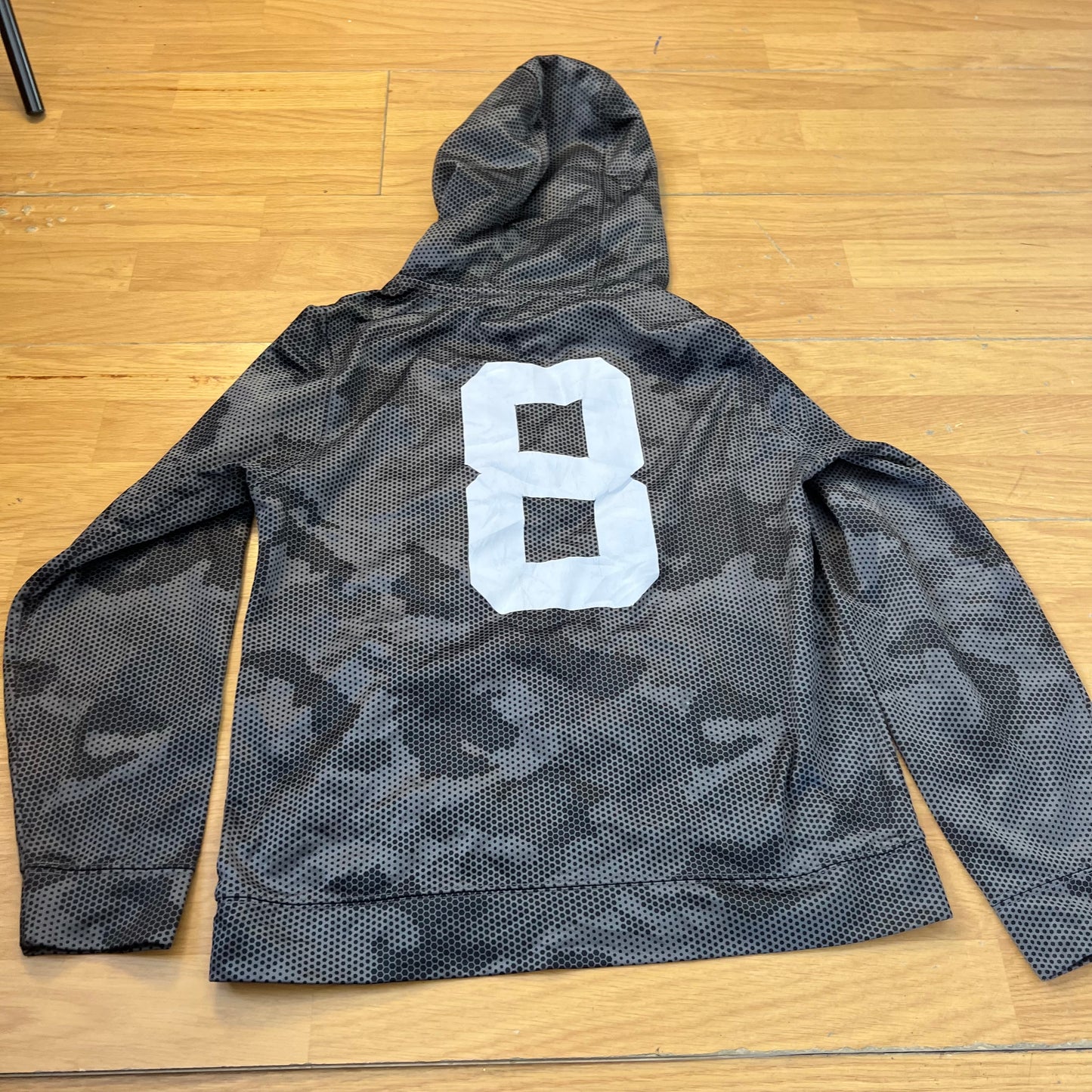Sweat à capuche sport gris, noir et rouge - Sport-Tek - Taille L