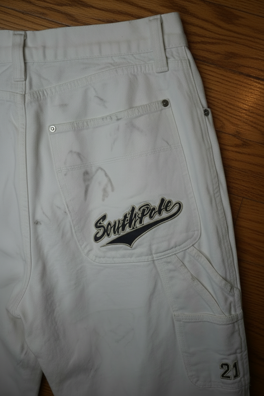 Jean Cargo/Skater Écru - by SS.CARMEN - Taille : 38