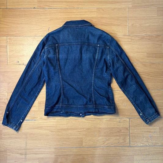 Veste en denim bleu foncé