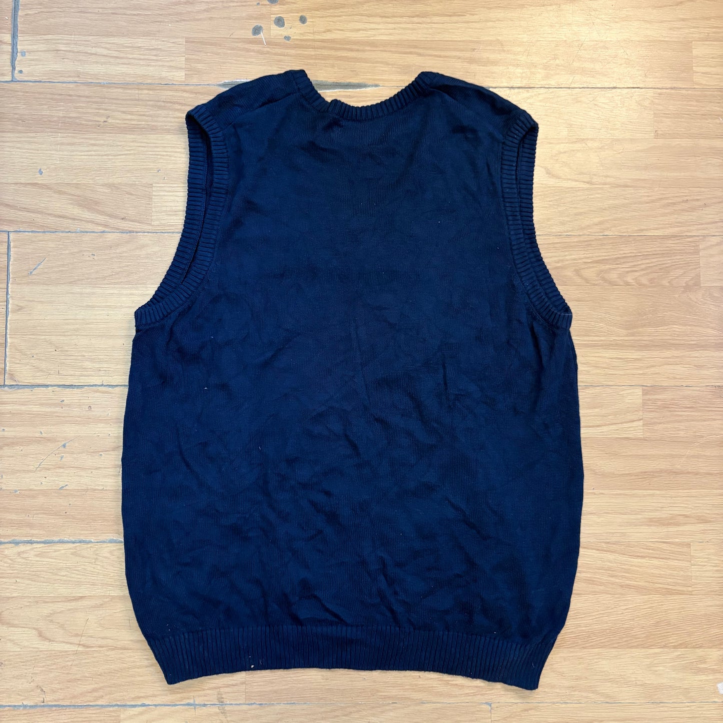 Pull en maille sans manche bleu marine - Chaps - Taille L