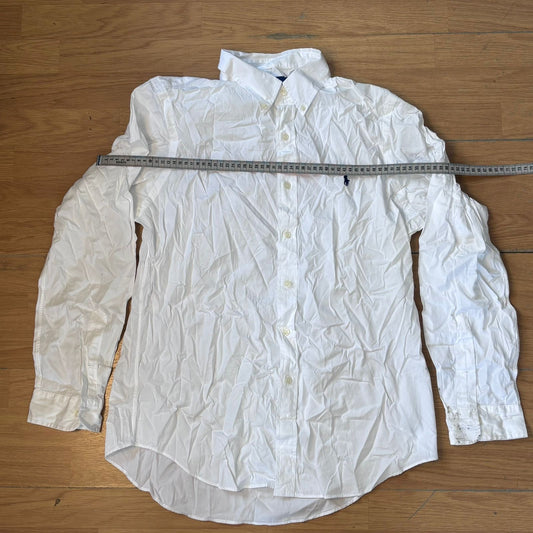 Chemise Ralph Lauren – Blanche – Taille L – Logo bleu