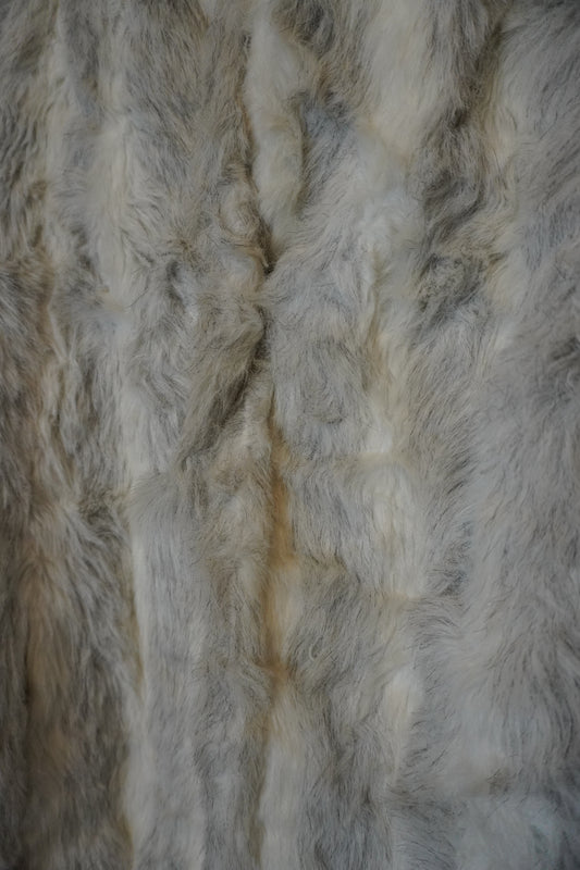 Frosted Stripes Faux Fur Jacket – by MANDY CHERIE