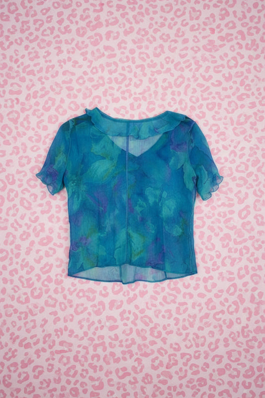 Top bleu en chiffon – BY SARLOTTE