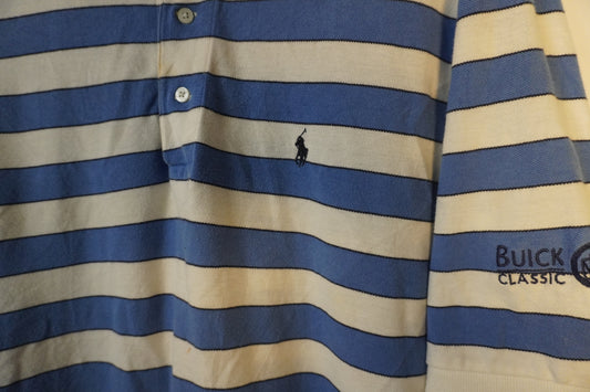 Polo bleu rayé blanc – SS.CARMEN