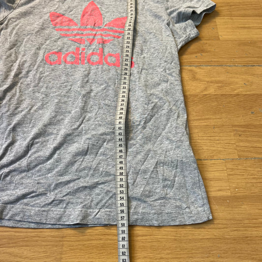 T-shirt femme gris et rose - Adidas - Taille M