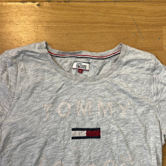 T-shirt gris - Tommy Hilfiger (femme) - Taille L