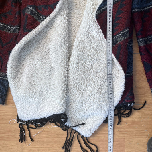 Pull en maille rouge et bleu - Hollister - Taille S