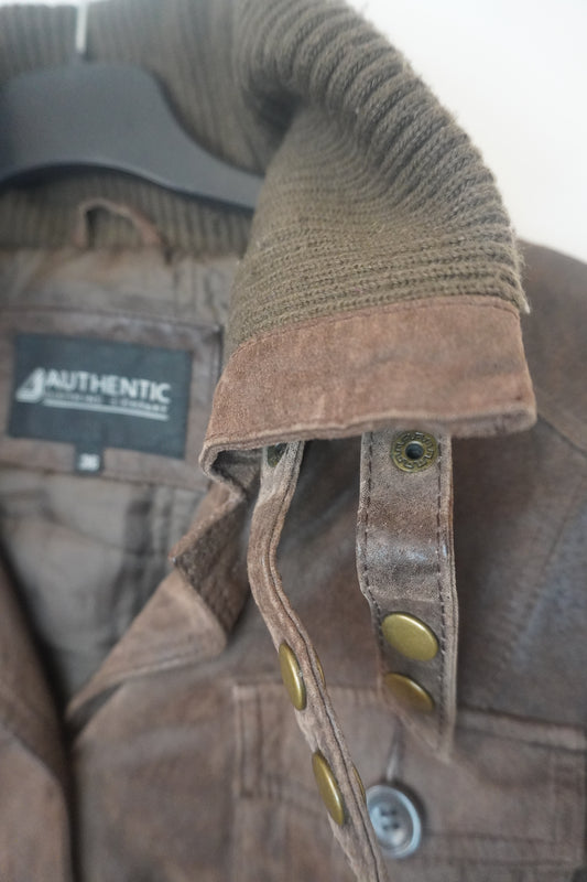 Manteau Long En Cuir - by SASSCARELLA - Taille : 36