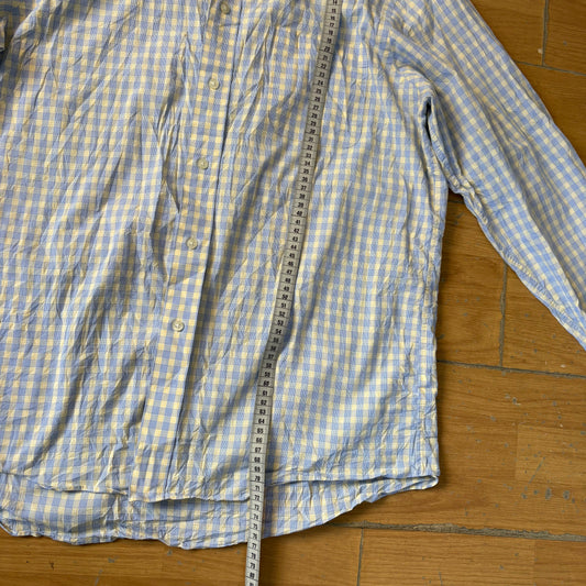 Chemise à carreaux jaune et bleu - Chaps - Taille 34-35