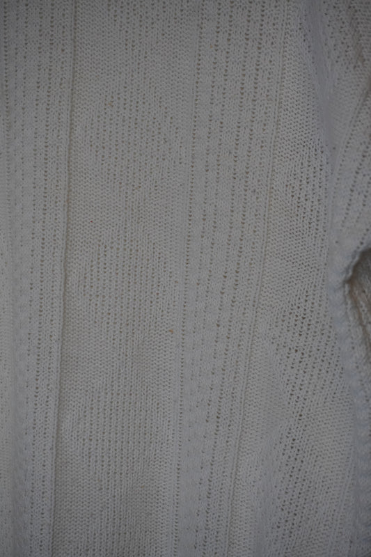 Pull blanc col roulé – by Zainab