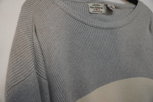 Pull gris clair Ralph Lauren