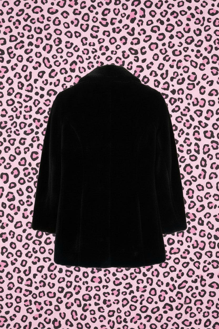 Veste en Fourrure Noire - by SARLOTTE - Taille : L