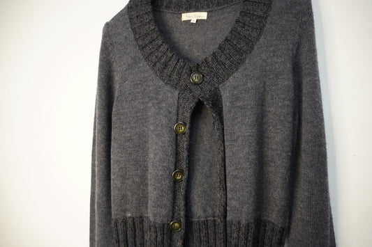 Cardigan court gris