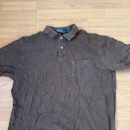 Polo marron - Ralph Lauren - Taille L