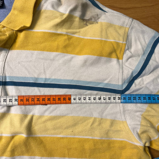 Polo rayé jaune, blanc et bleu Tommy Hilfiger – Taille – XXL